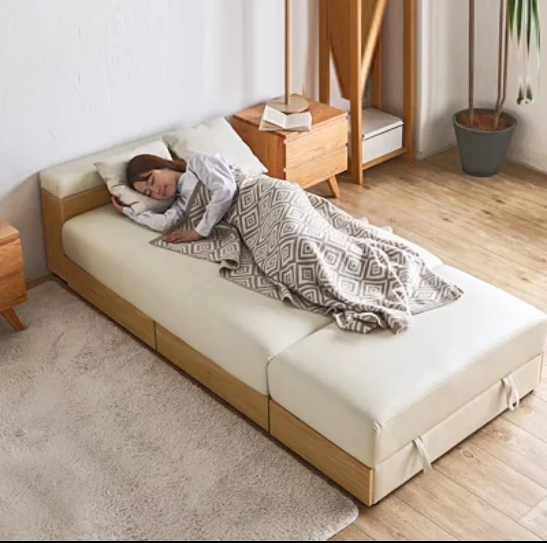 Margot PU Leather Storage Sofa Bed Indigo Sofa