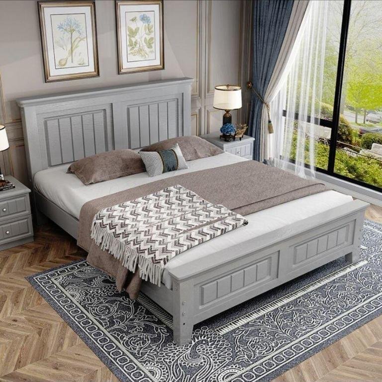 Derry Solid Wood Bed Indigo Sofa